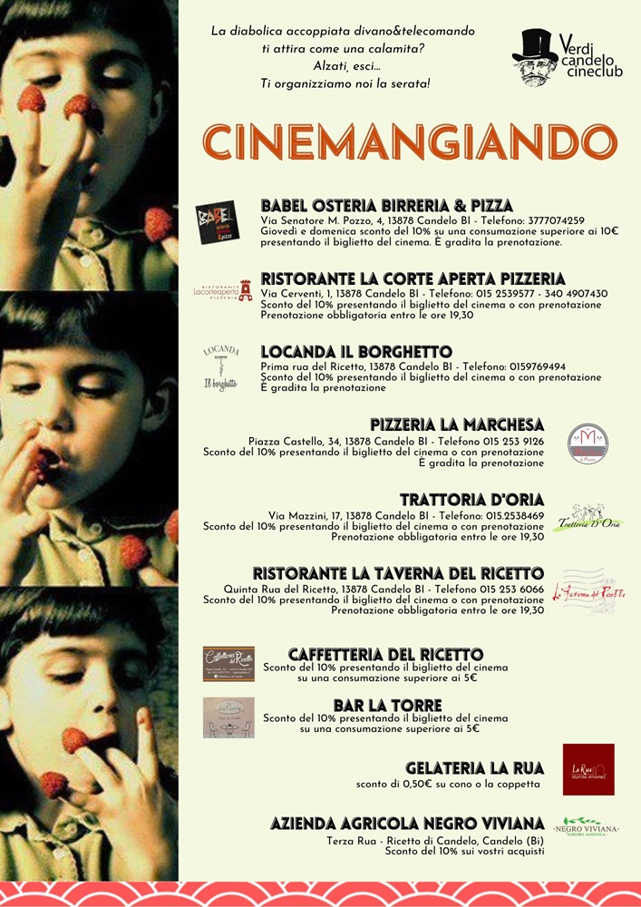 Cinemangiando - cinema Verdi Candelo